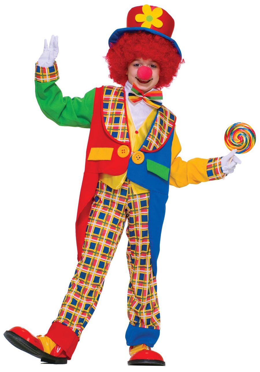 Kid's Colorful Classic Clown Costume