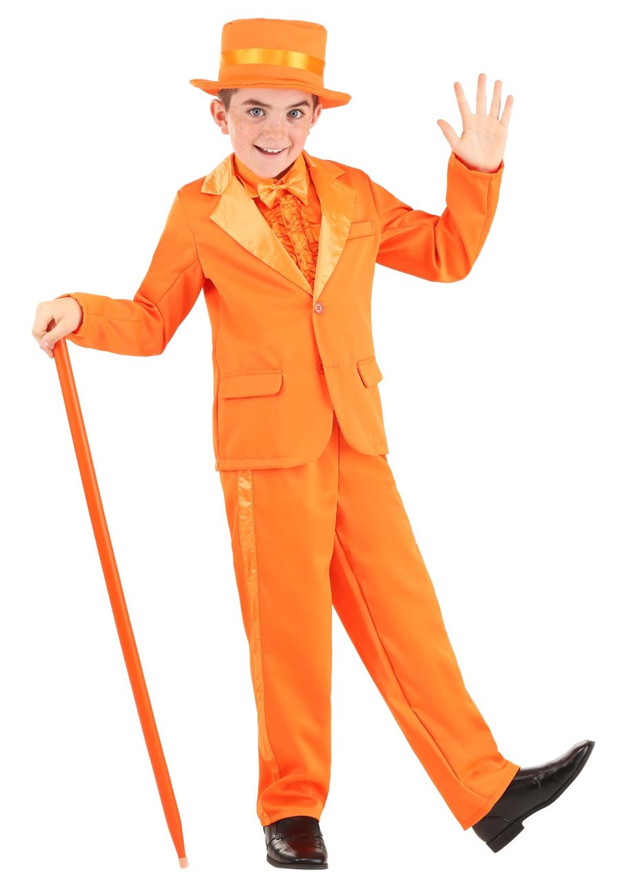 Kid's Orange Tuxedo