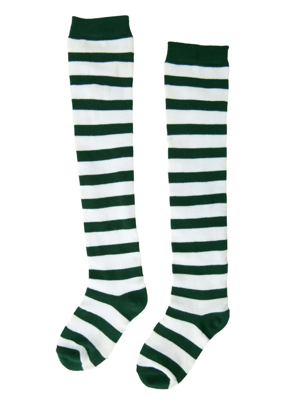 Kid's White/Green Munchkin Socks