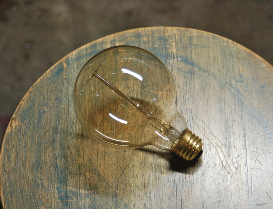 LOT: 4 Edison Globe Light Bulbs - G30 Size, 30 Watt Lamp, Vintage Wound Filament