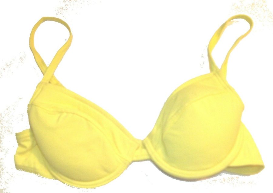 Lascana Yellow Push Up Underwire Bikini Top w/Remove Padding Size AA, A & B-Cup