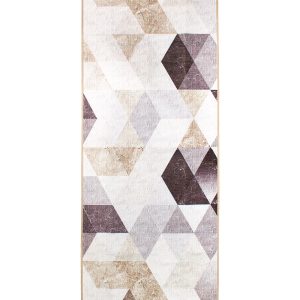 Lattice Geometric Neutral Washable Rug