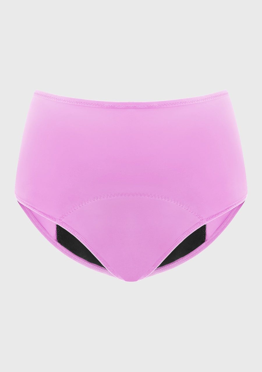 LeakLock High-Rise Period Brief Underwear - S / Pink