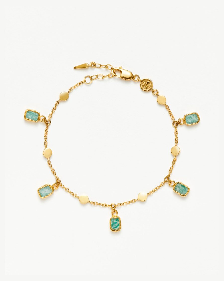Lena Charm Bracelet | 18ct Gold Vermeil/Amazonite