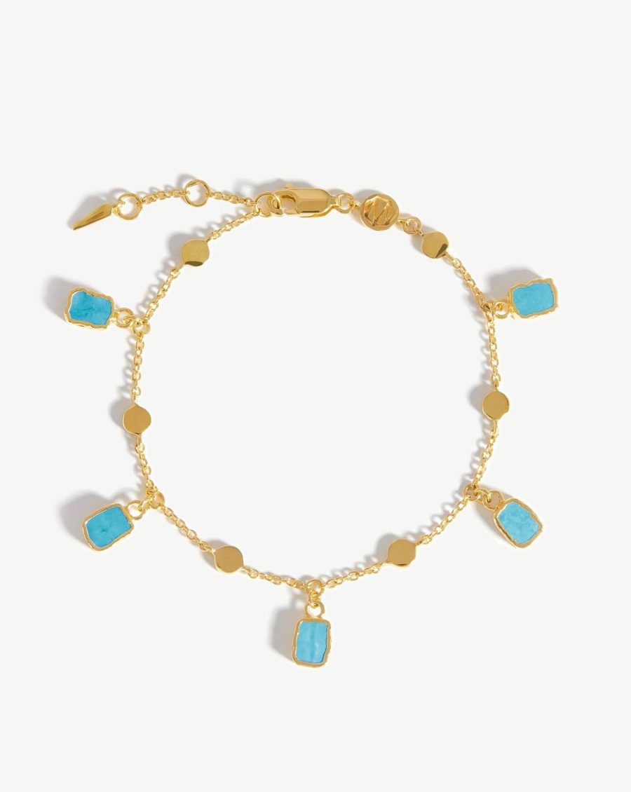 Lena Charm Bracelet | 18ct Gold Vermeil/Turquoise