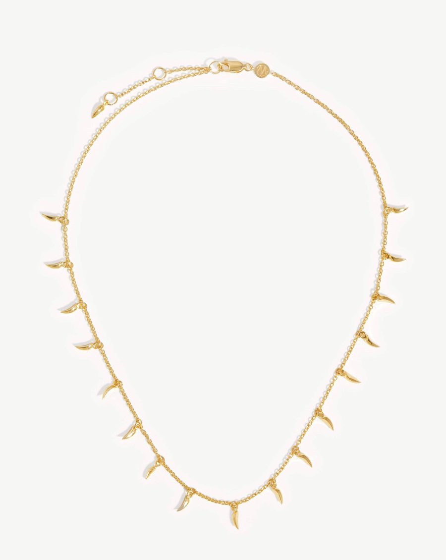 Lucy Williams Mini Fang Necklace | 18ct Gold Vermeil