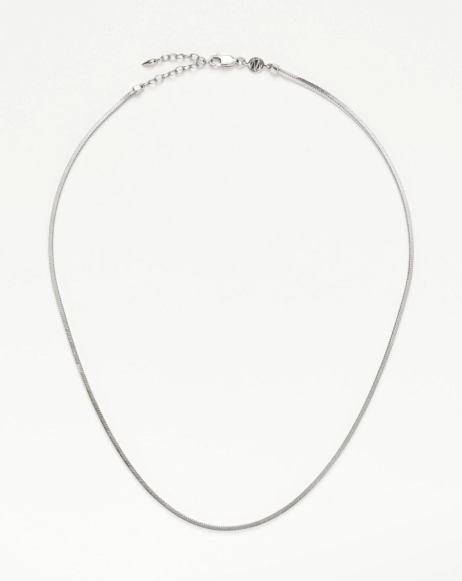 Lucy Williams Short Square Snake Chain Necklace