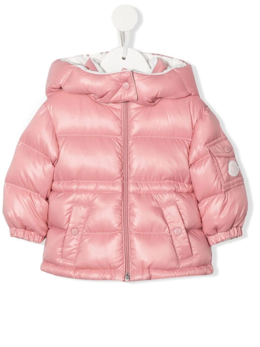 MONCLER BABY Maire Logo Patch Puffer Jacket Pink