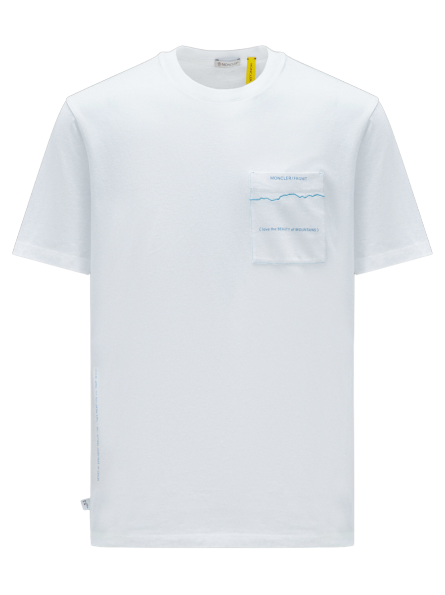 MONCLER GENIUS X 7 MONCLER FRGMT HIROSHI FUJIWARA Logo T-Shirt White