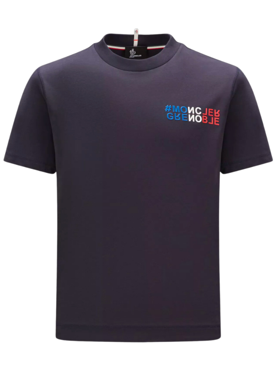 MONCLER GRENOBLE Mountain Logo T-Shirt Blue