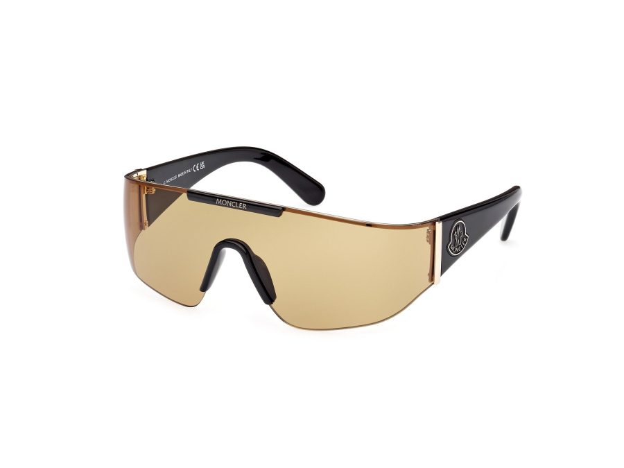 MONCLER Ombrate Oversize-Frame Sunglasses Gold Black