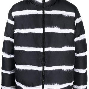 MONCLER Sil Stripe Padded Down Jacket Black