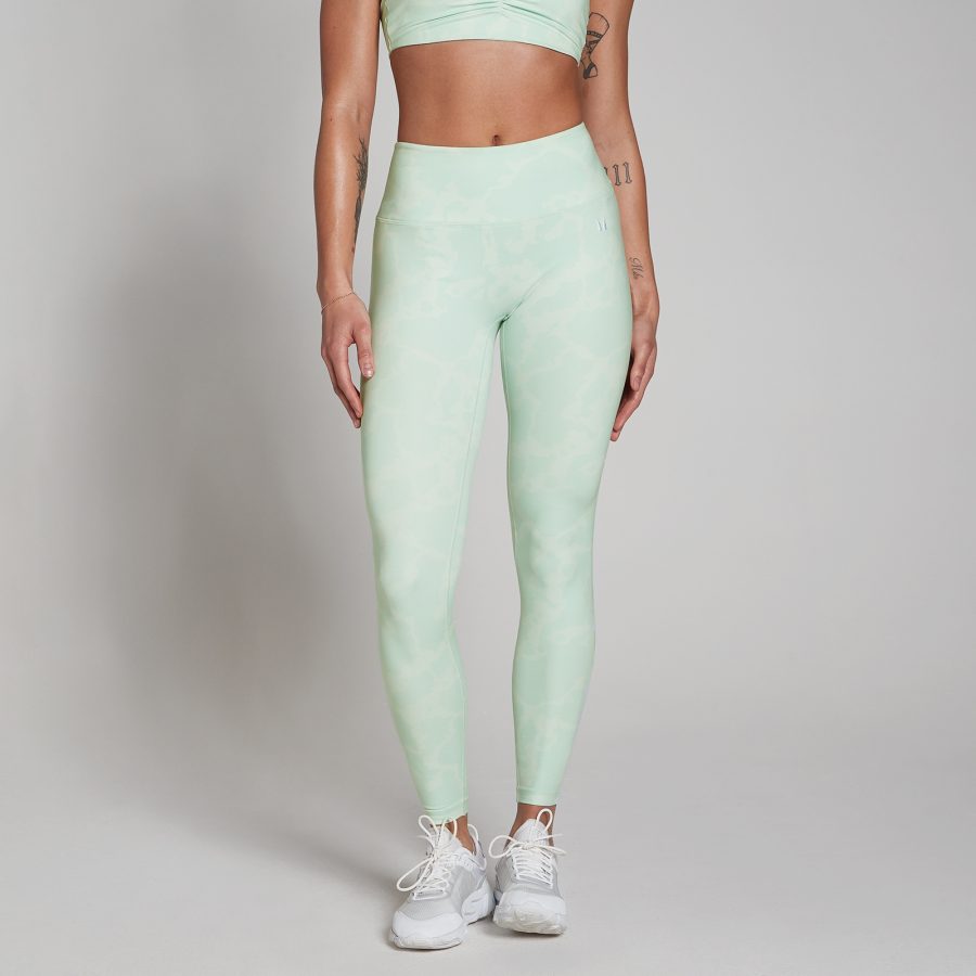 MP Women's Tempo Abstract Leggings - Soft Mint - L