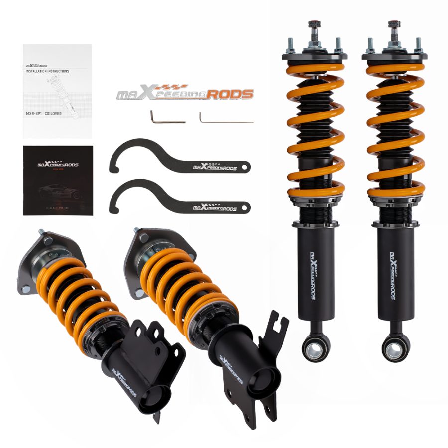 MaXpeedingrods 24-Way Damper Adjustable Coilovers Kit compatible for Nissan 240sx S13 89-98
