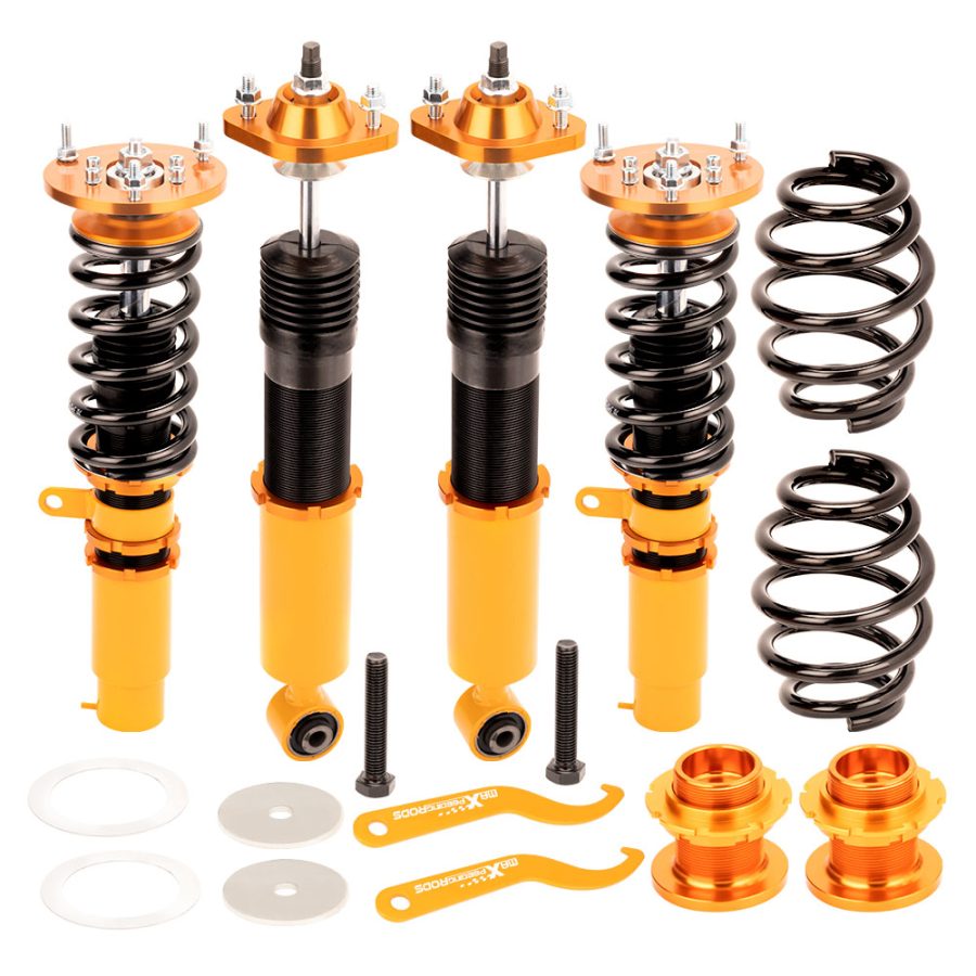 Maxpeedingrods Coilover Height Adjustable Absorber Strut Shocks compatible for BMW E46 3 Series 1998-2006