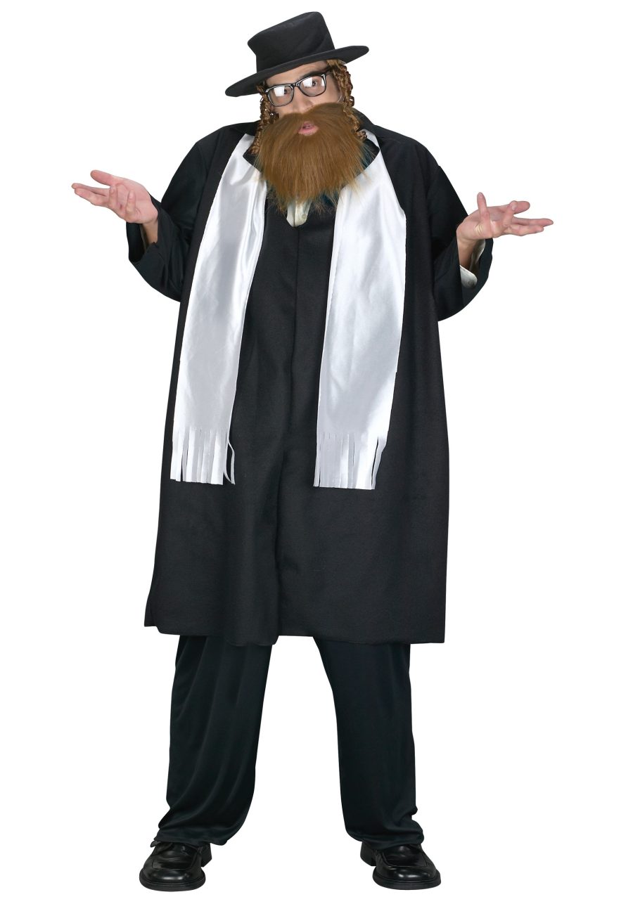 Men's Plus Size Rabbi Costume