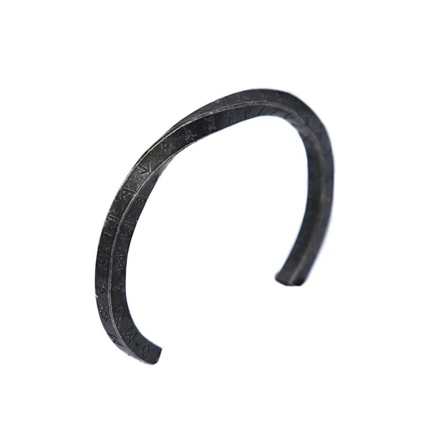 Mobius Strip Loop Nordic Rune Ancient Stainless Steel Adjustable Runic Bracelet