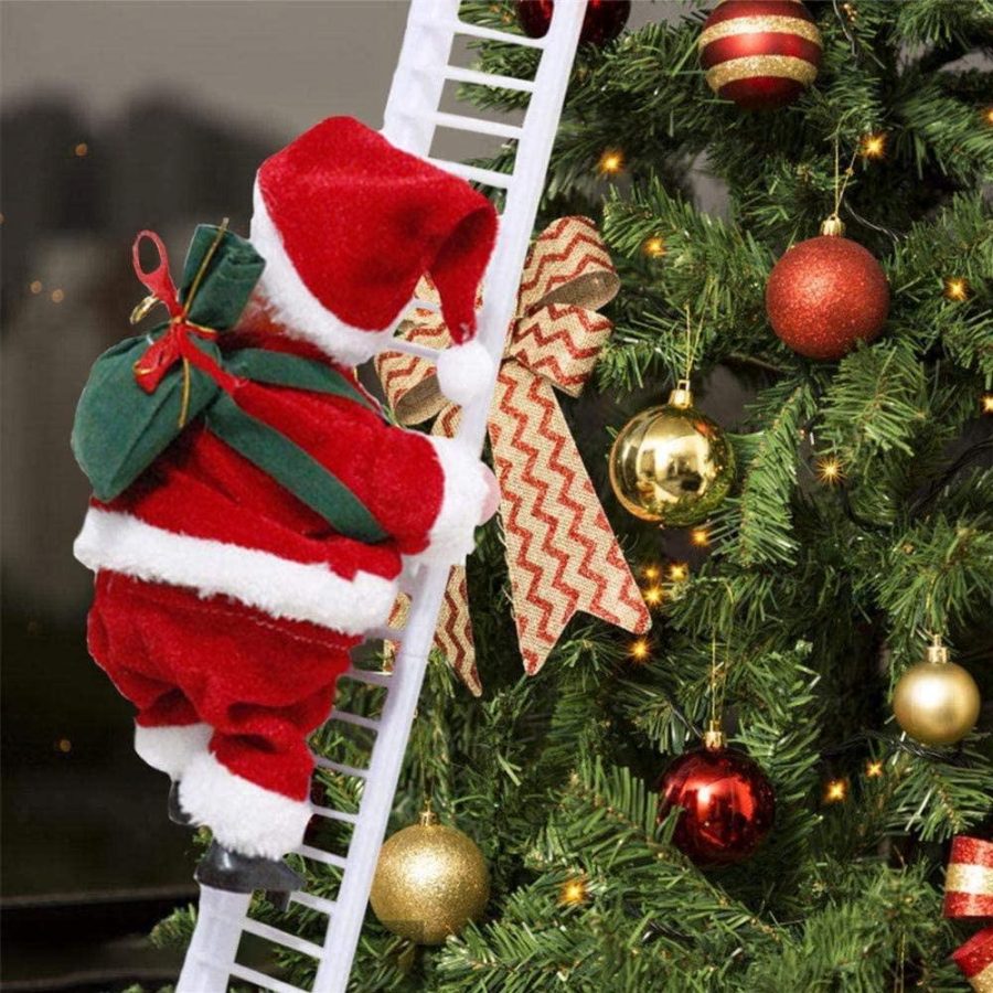 Mr. Christmas Santa Climbing Ladder Christmas Figurine