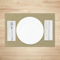 Mung Bean Color Cloth Set Of 4 Placemats For Dinner - Aperturee