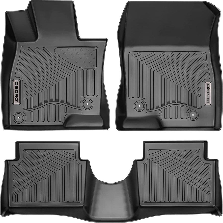 OEDRO Floor Mats for 2014-2018 Mazda 3 Sedan/Hatchback, Unique Black TPE All-Weather Guard Full Set Liners