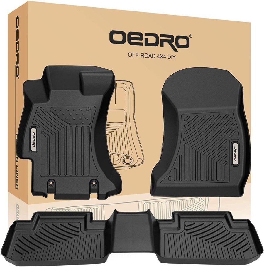 OEDRO? Floor Mats for 2014-2018 Subaru Forester, Unique Black TPE All-Weather Guard Full Set Liners