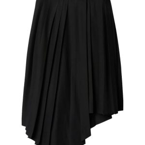 OFF-WHITE WOMEN Tech Drill Belt Pleated Skirt Black