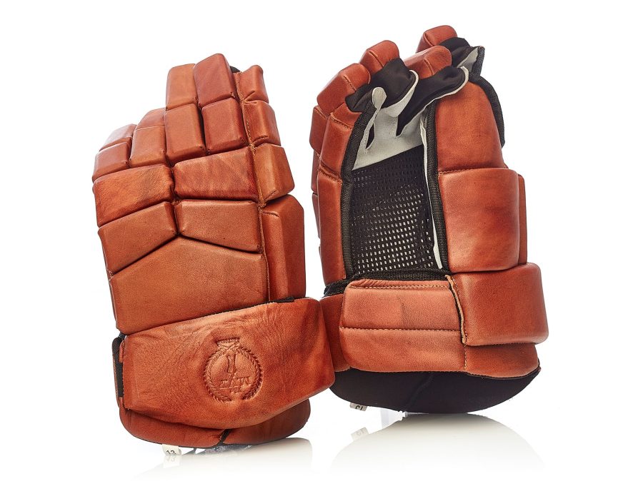 PRO Heritage Brown Leather Ice Hockey Gloves 2.0