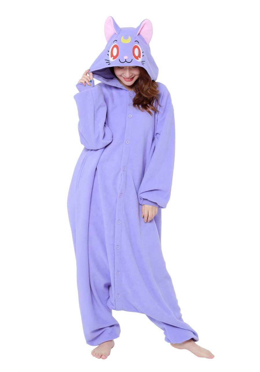 Plus Size Adult Sailor Moon Luna Kigurumi