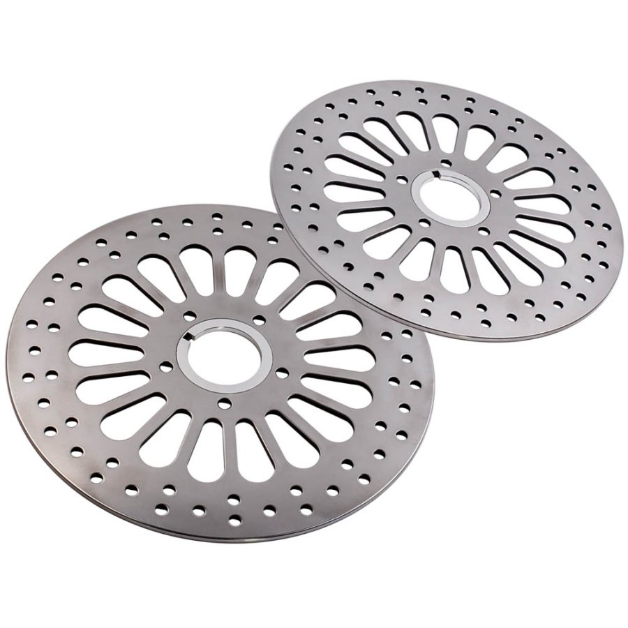 Polished Front 11.5 Disc Drilled Brake Rotor Fit for 2000-2005 SS Pair
