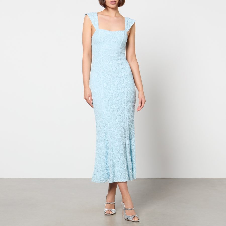 ROTATE Birger Christensen Cloque Lace Dress - DK 34/UK 6