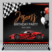 Racing Car Custom Birthday Party Backdrop For Boy - Aperturee