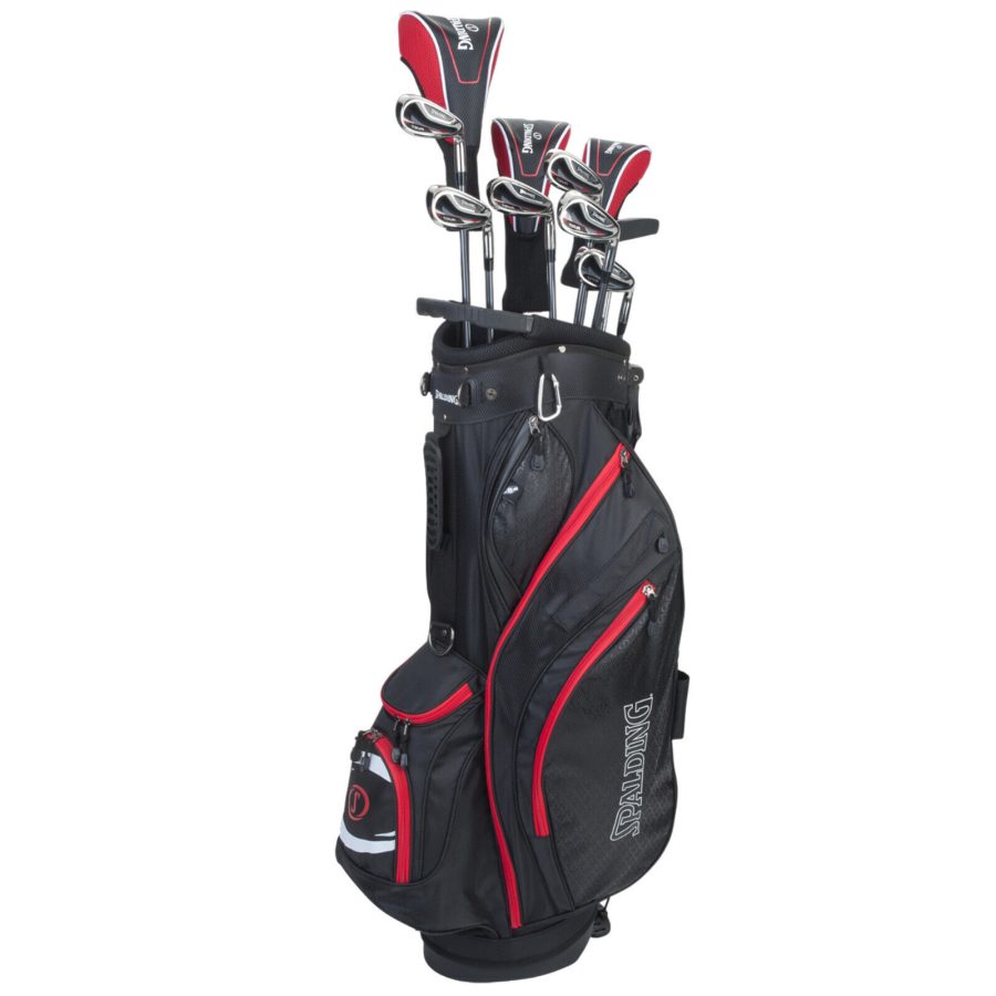 Right-handed steel golf set with tripod bag with 5 dividers Spalding
