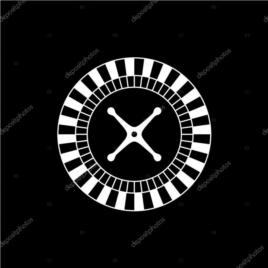 Roulette casino wheel icon.