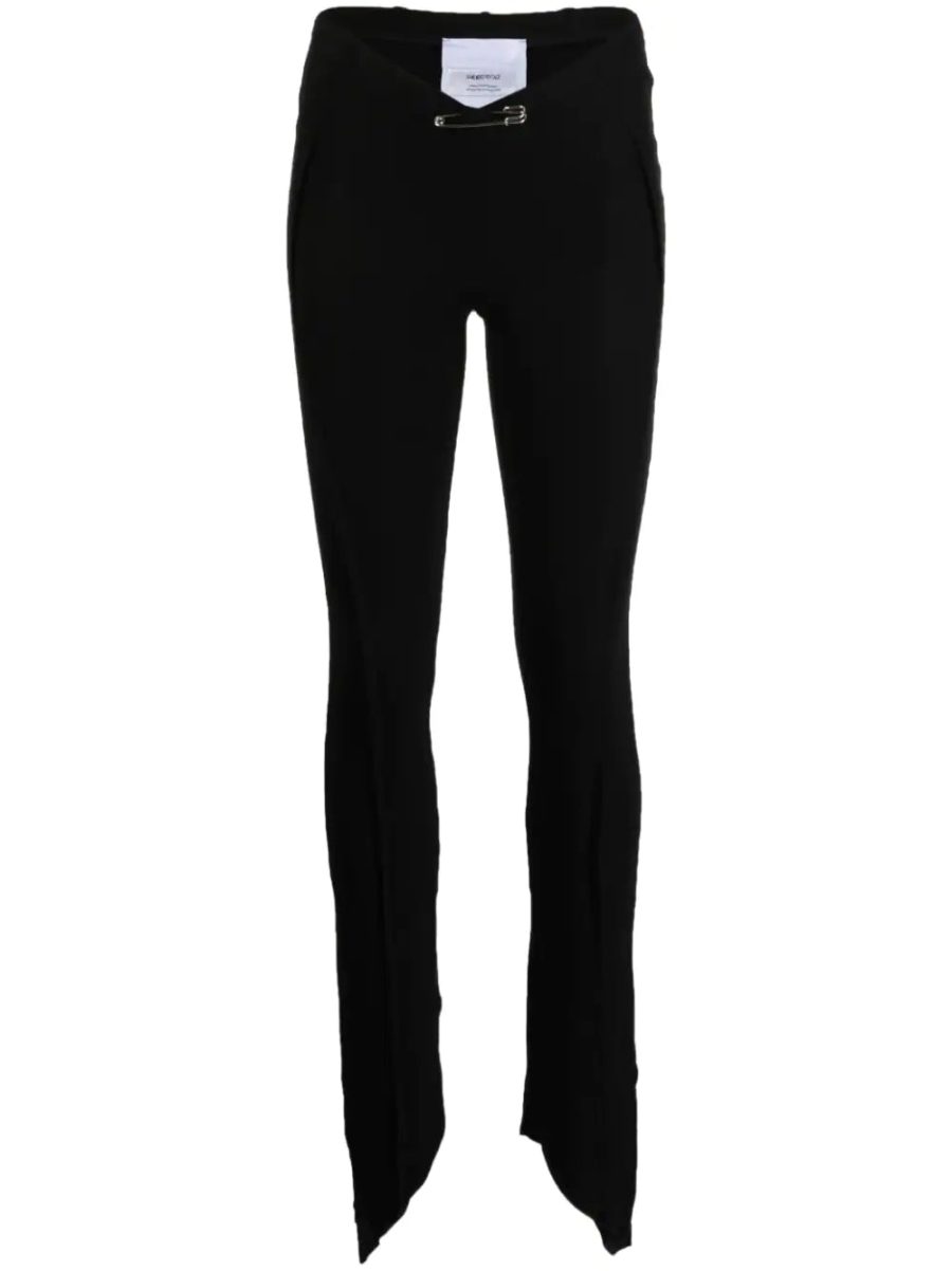 SAMI MIRO VINTAGE WOMEN Safety-pin Detail Low-rise Trousers Black