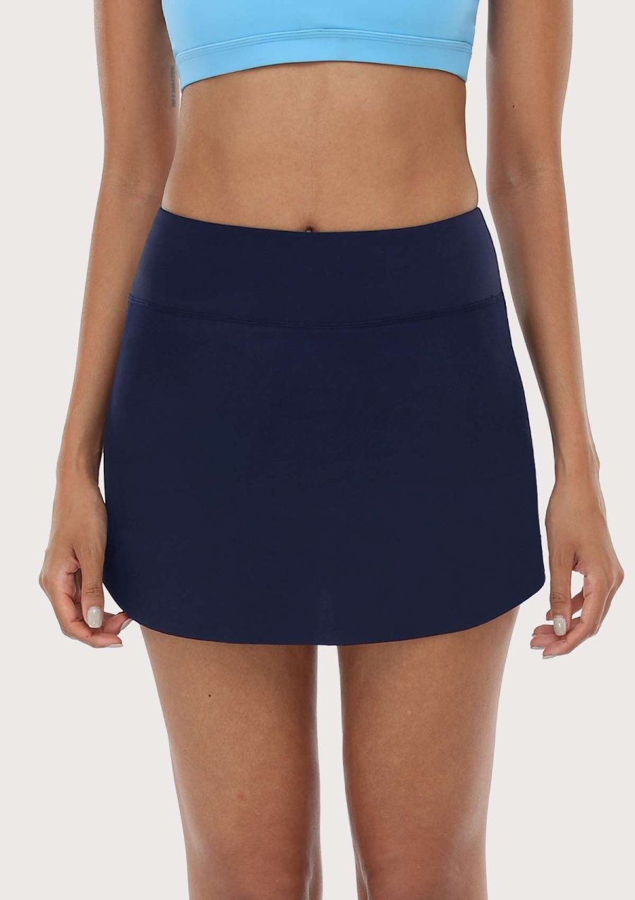 SONGFUL Agile High Waisted Tennis Sports Skirt - XS / Dark Blue