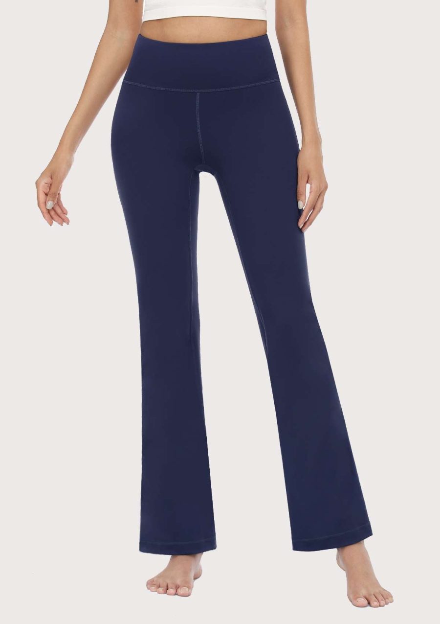 SONGFUL Smooth High Waisted Bootcut Yoga Sports Pants - XS / Dark Blue