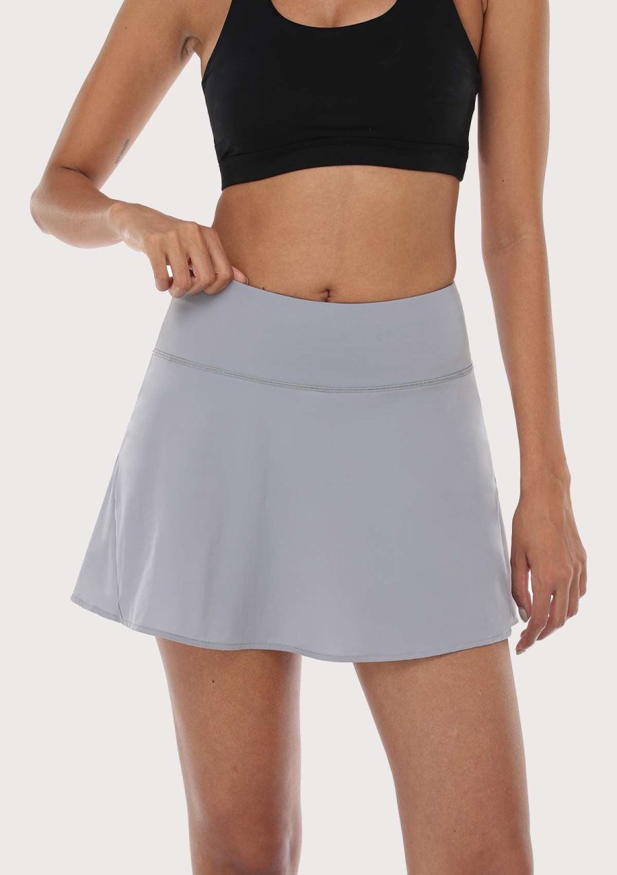 SONGFUL Speed and Free High Rise Sports Skirt - XS / Grey