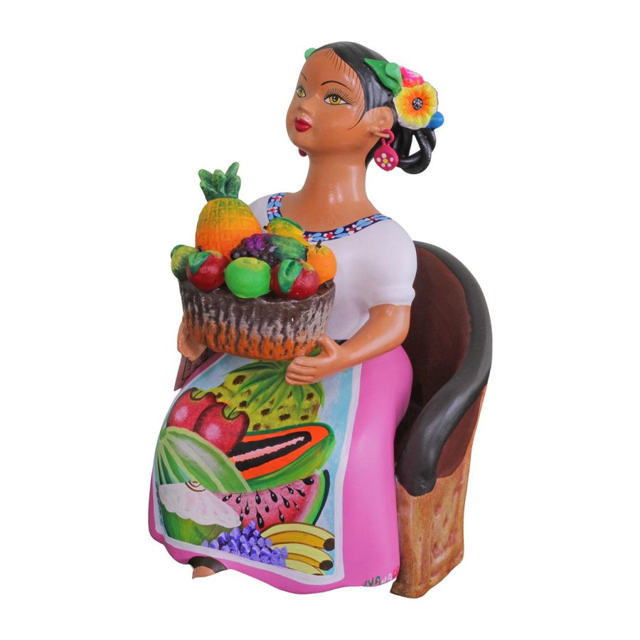 Seated Lupita with Fruit Basket