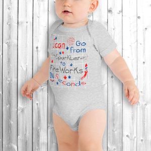 Sparkler To Fireworks Baby Onesie