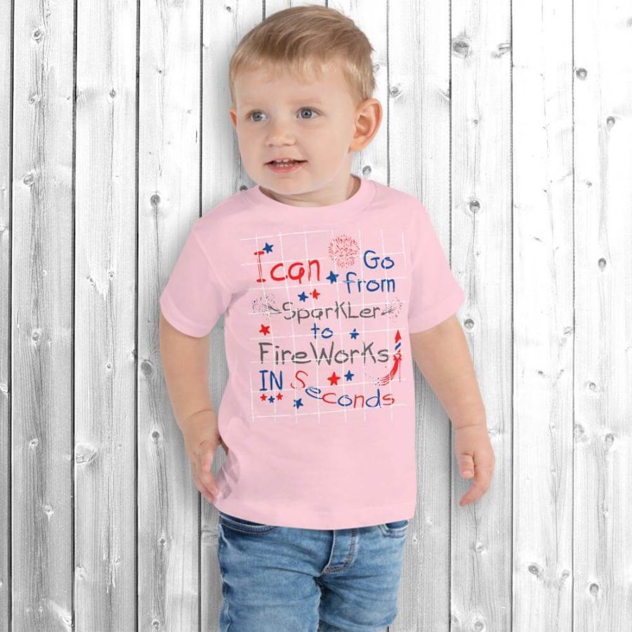 Sparkler To Fireworks Toddler Short Sleeve Tee