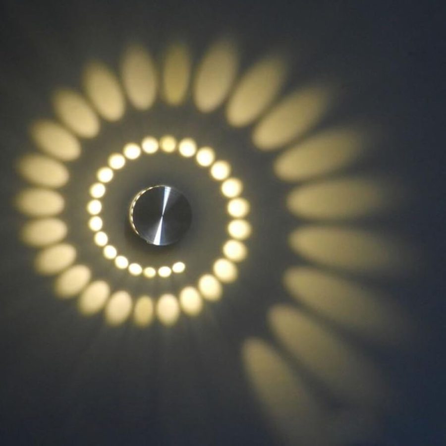 Spiral Hole LED Wall Light