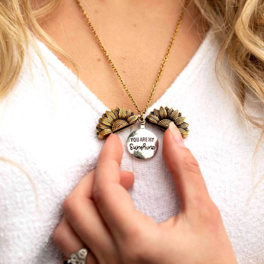 Sunflower "You Are My Sunshine" Necklace