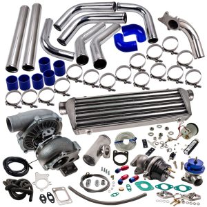 T3 T4 T04E Universal Turbo Stage III+Wastegate+Turbo Intercooler+piping 10PC Kit