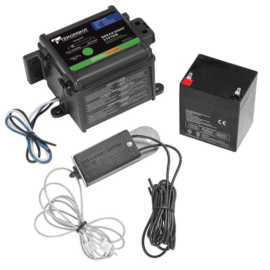 TEKONSHA 5085325 50-85-325 Shur-Set III Breakaway System with LED Test Meter, Battery, Switch and Charger