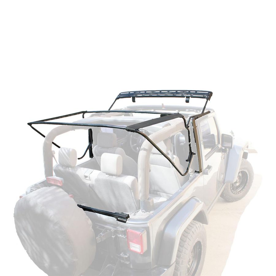 TRAILFX JTHW05 Soft Top Bow; With Replacement Hardware/ Door Surrounds/ Tailgate Bar/ Retainer Clips; OEM Style For 2007-2018 Jeep Wrangler JK