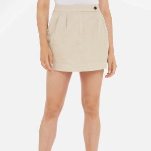 Tommy Hilfiger Co Pleated Cotton Mini Skirt - IT 44/UK 16