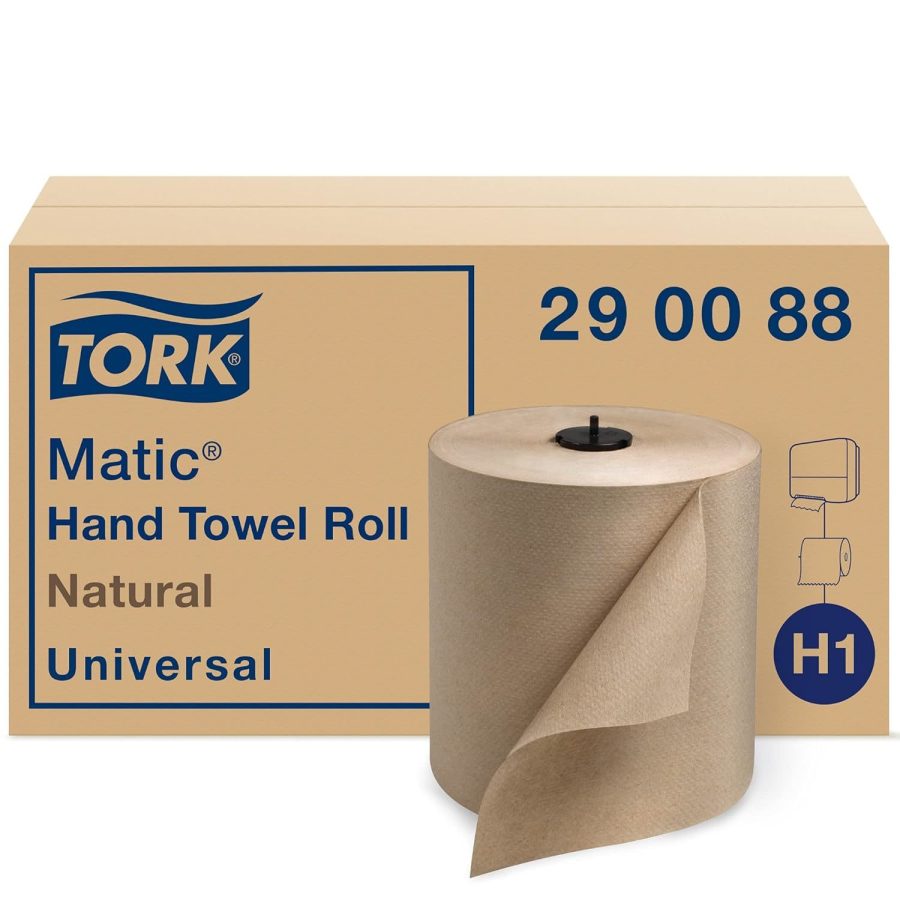 Tork Matic Paper Hand Towel Roll Natural H1, Universal, 100% Recycled Fiber, 6 R