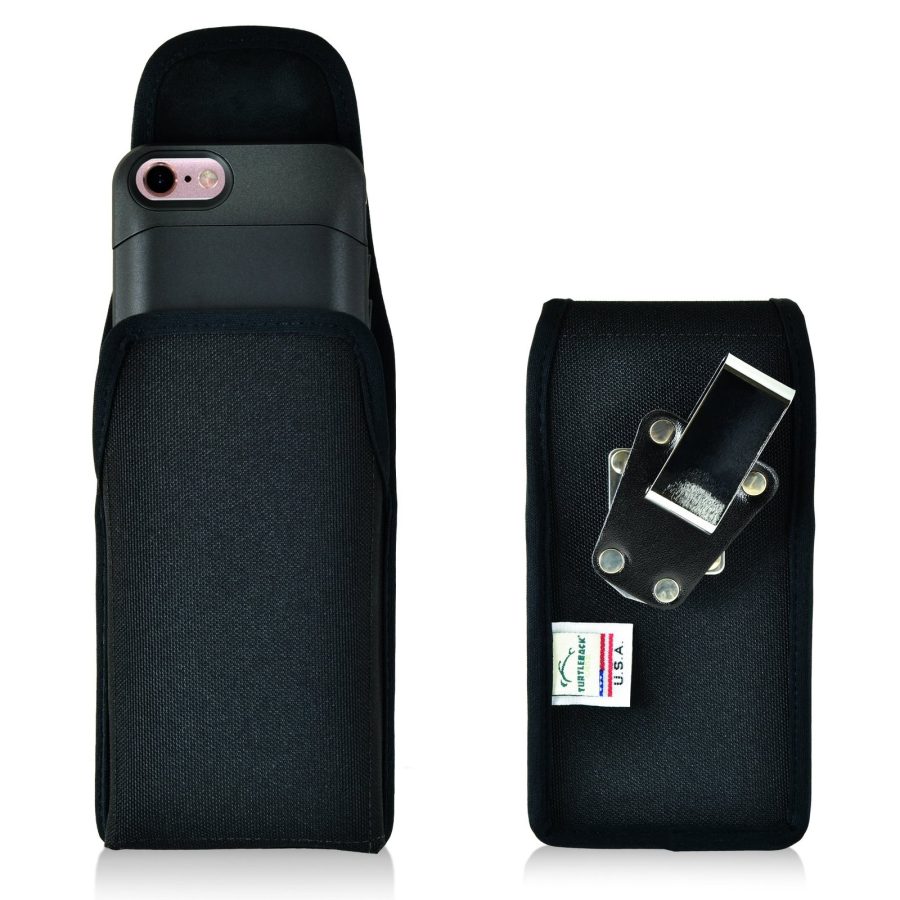 Turtleback Belt Clip Case Made for PhoneSuit Elite 6 Black Vertical Holster Nylo