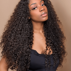 UNice 13x4 Lace Front Wigs Human Hair Curly Hair Pre Plucked Frontal Wigs with Baby Hair Glueless Curly Human Hair Wigs 180% Density