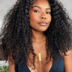 UNice Beginner Friendly V Part Kinky Curl Wig Upgrade U Part Human Hair Wig